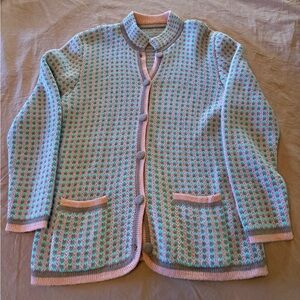 Vintage Pastel Knit Cardigan with Button Details
